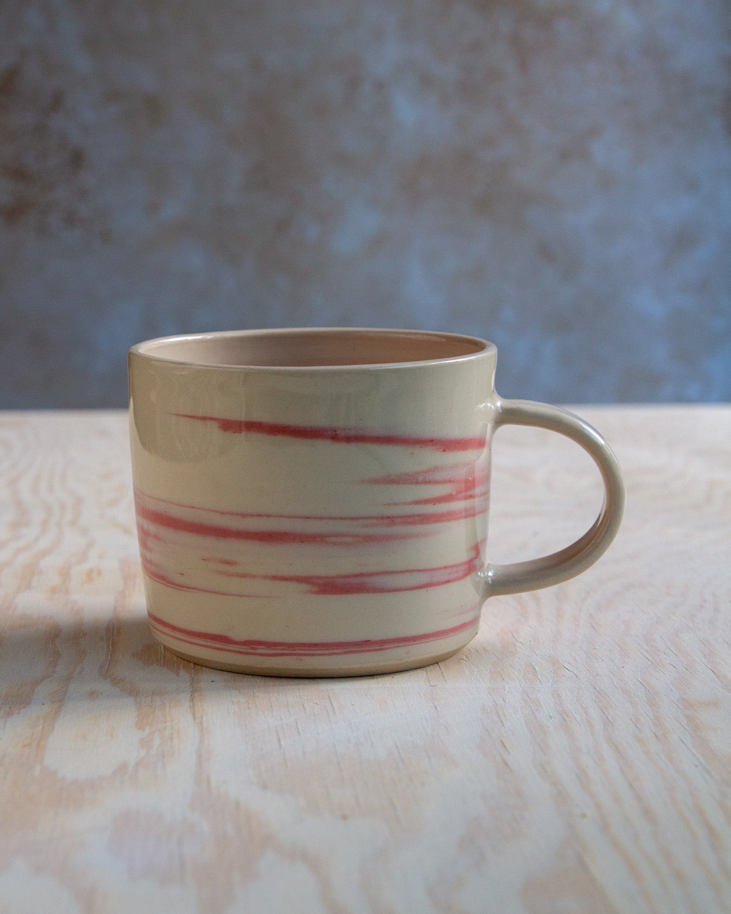 Marbled Clay Mug - Pink/White