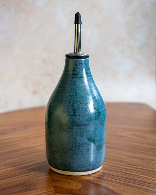 Oil Bottle - Teal glaze