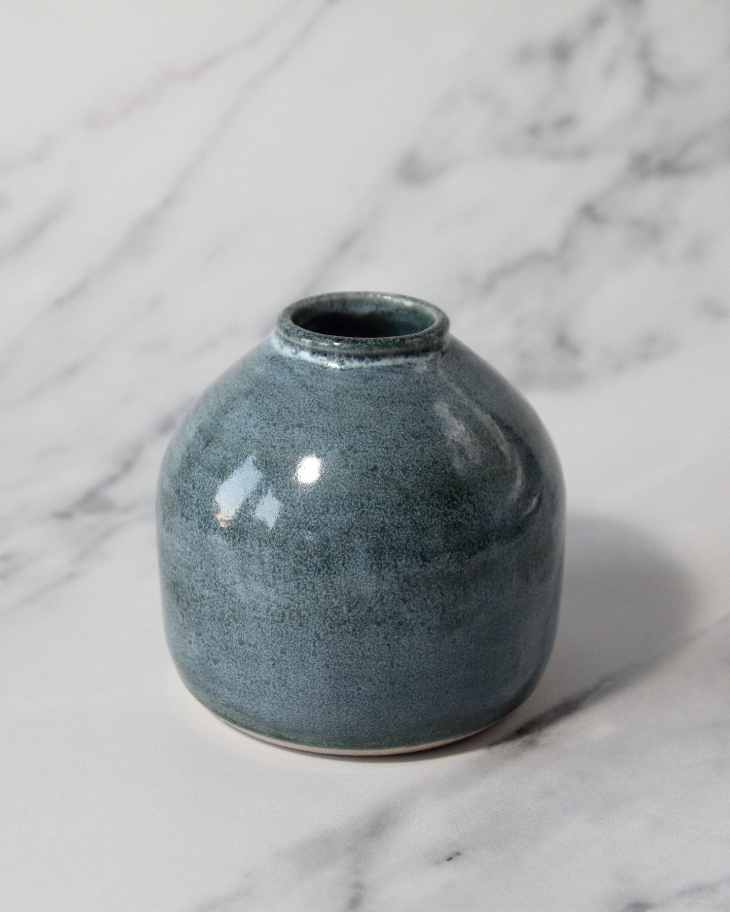 Small Bud Vase - Blue/Green glaze