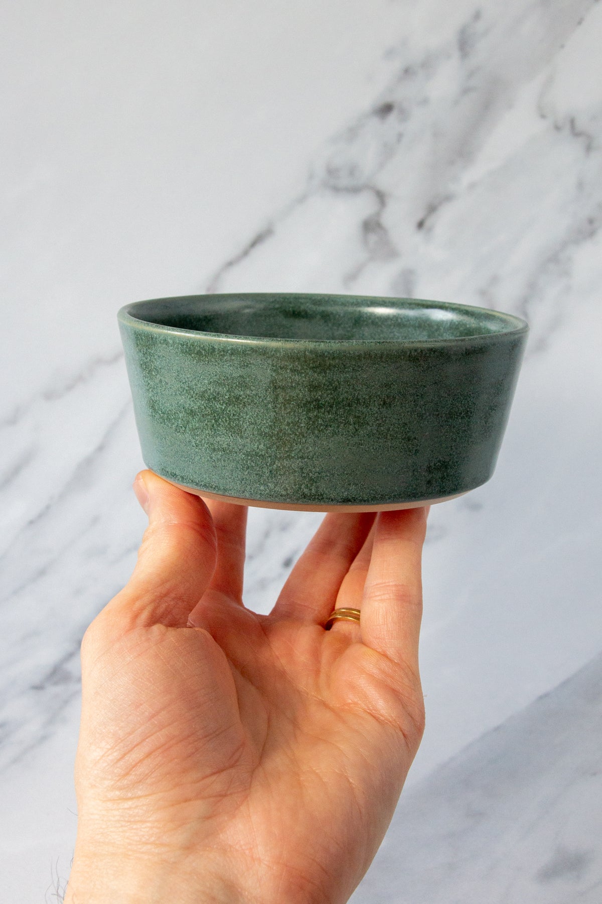 Snack Bowl - Textured Emerald glaze