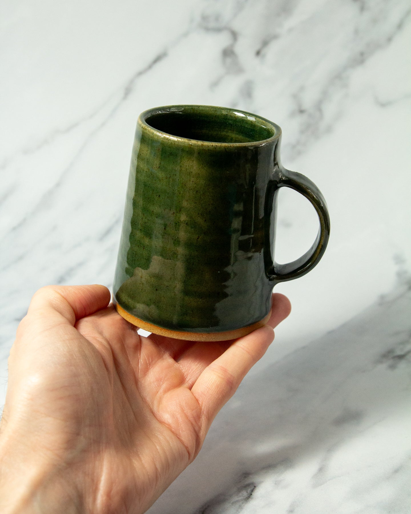 Tall Mug - Glassy Green glaze