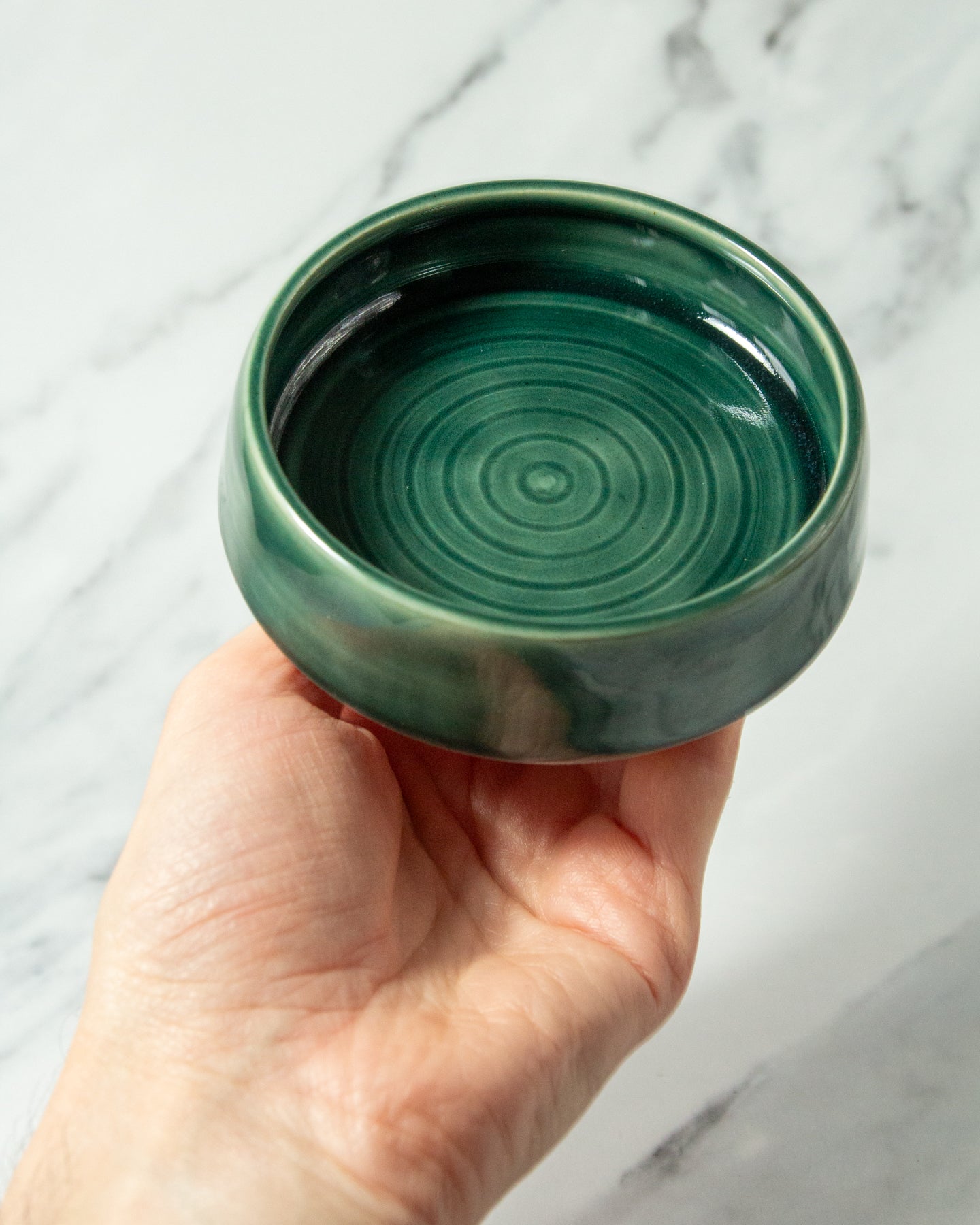 Small Trinket Dish - Glassy Green glaze